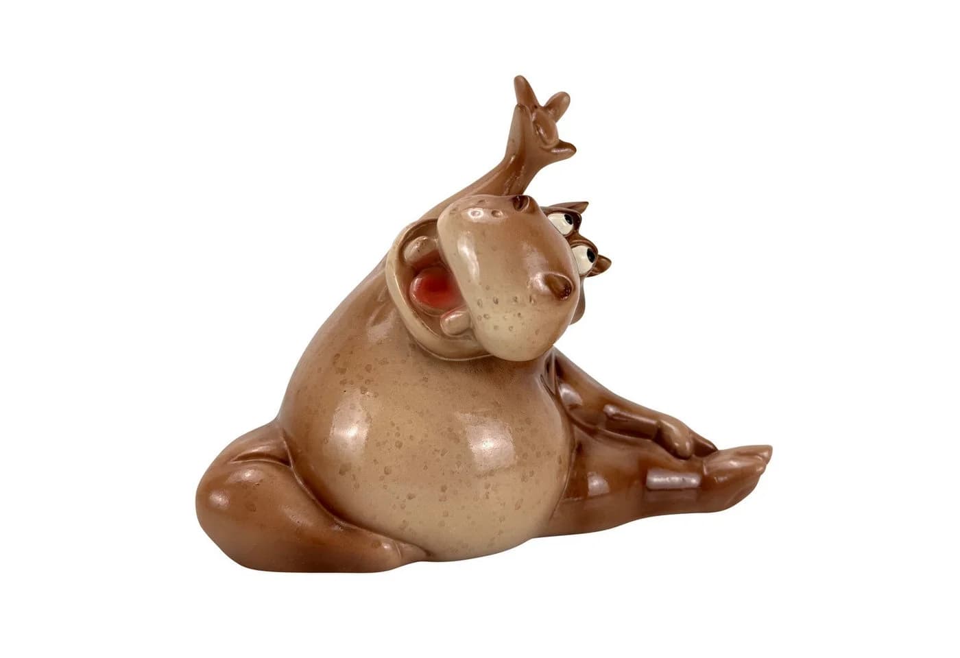 Online-Fuchs Gartenfigur Nilpferd Yoga Kunstharz - Bild 3