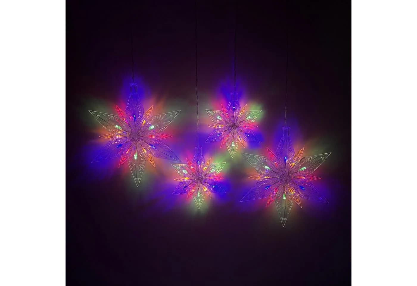 Online-Fuchs Fensterdekoration 4 Sterne LED Acrylglas Timer - Bild 3