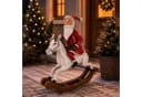 Online-Fuchs Dekofigur Weihnachtsmann auf Schaukelpferd Beige Bild 2