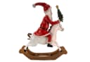 Online-Fuchs Dekofigur Weihnachtsmann auf Schaukelpferd Beige Bild 4