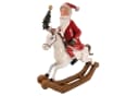 Online-Fuchs Dekofigur Weihnachtsmann auf Schaukelpferd Beige Bild 5