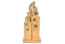 Online-Fuchs LED-Dekofigur 3 Kerzen Holz Beige/Gold Timer Bild 1