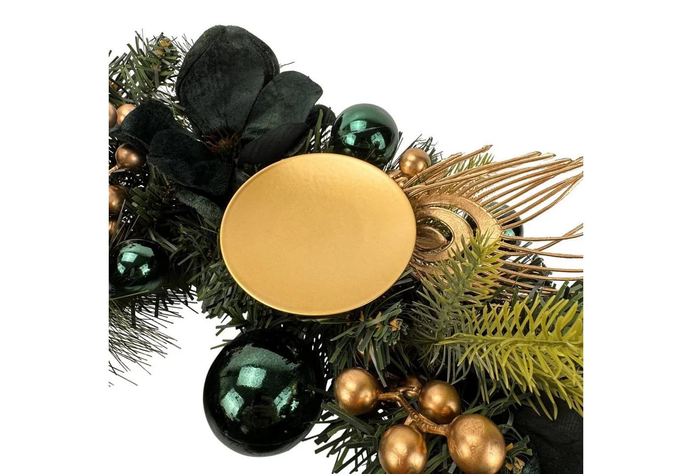 Online-Fuchs Adventskranz Silber/Salbei Fertig Dekoriert - Bild 3