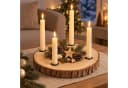 Online-Fuchs Adventskranz Baumscheibe Paulownia-Holz Stabkerzen Bild 2