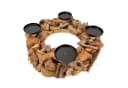 Online-Fuchs Adventskranz Treibholz Look mit Metall-Kerzenhaltern Bild 5