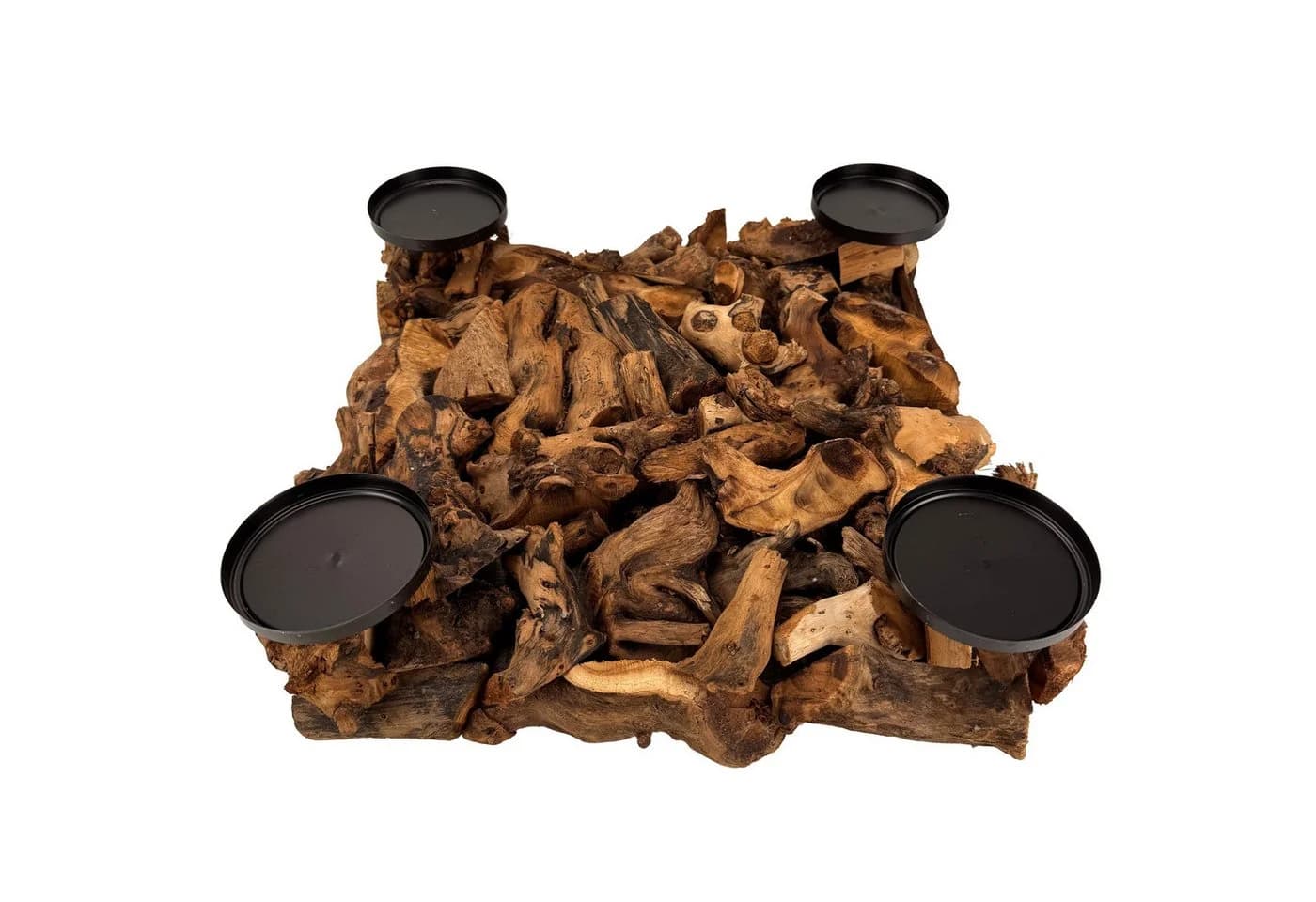 Online-Fuchs Adventskranz Treibholz-Look Beige