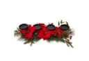 Online-Fuchs Adventskranz länglich mit Weihnachtssternen und Metall Haltern Bild 2