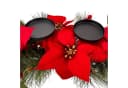 Online-Fuchs Adventskranz länglich mit Weihnachtssternen und Metall Haltern Bild 3