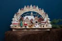 Myflair LED Schwibbogen Weihnachtsdeko Beige/Rot Holz Bild 3
