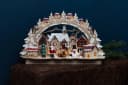 Myflair LED Schwibbogen Weihnachtsdeko Beige/Rot Holz Bild 4