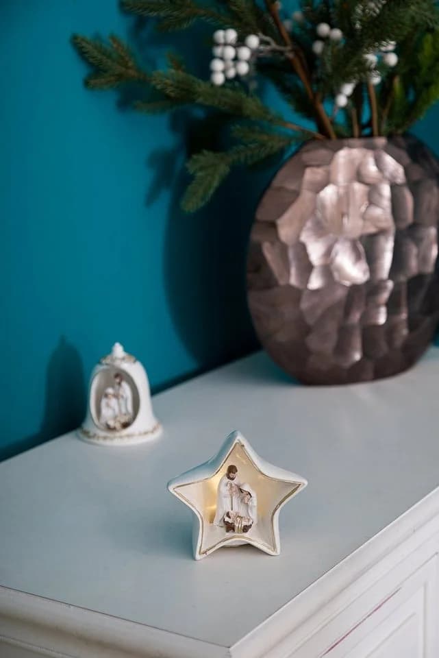 Myflair Krippe Weihnachtsdeko 1-tlg. mit LED Beleuchtung Gold/Weiß - Bild 4