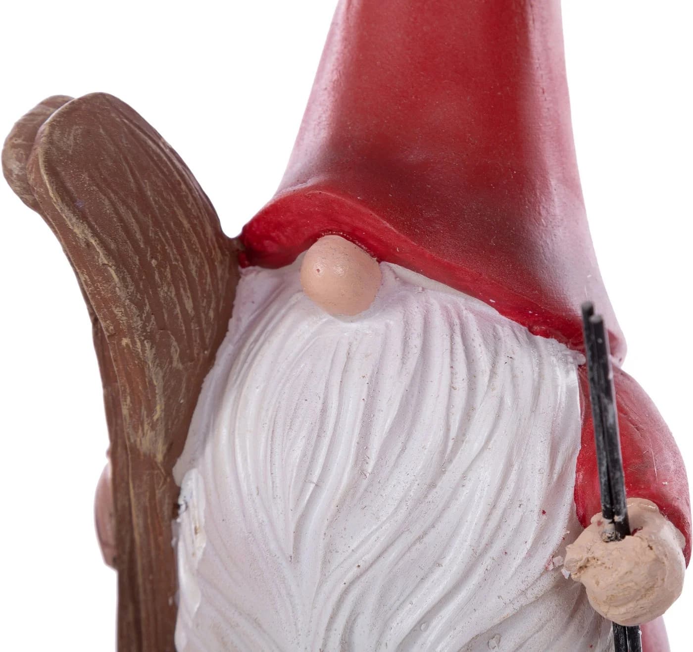 MyFlair Weihnachtsfigur Wichtel auf Skiern Rot
