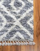 MyFlair Hochflor-Teppich Top Shag Grau/Elfenbein Rauten Design Bild 3