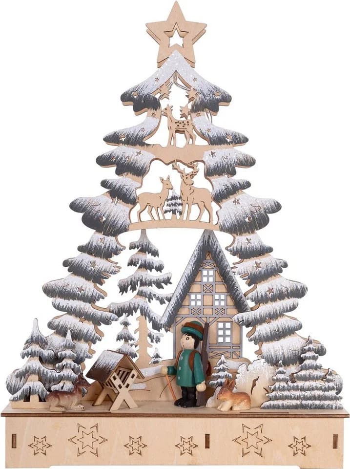 Myflair Weihnachtsdorf Weihnachtsdeko Tannenbaumform Beige - Bild 2