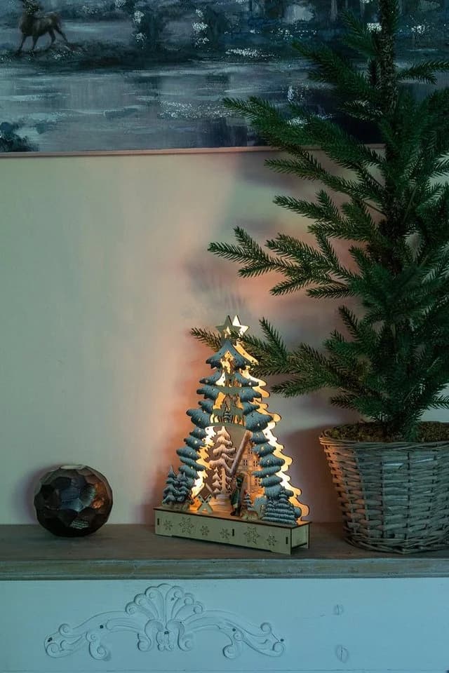 Myflair Weihnachtsdorf Weihnachtsdeko Tannenbaumform Beige - Bild 5