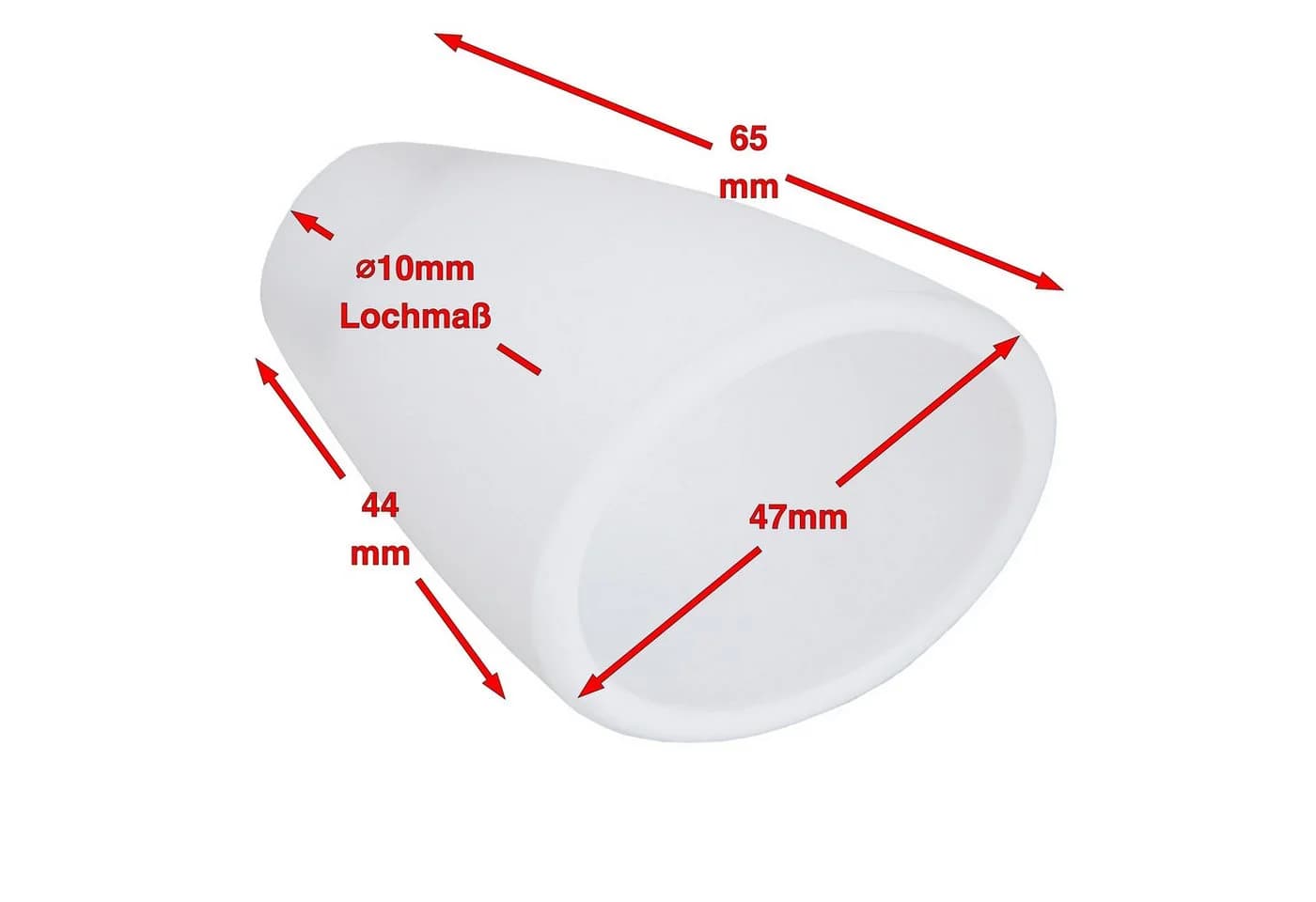 Home4Living Lampenschirm Schutenglas weiß Opalglas Tulpenform