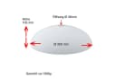 Home4Living Lampenschirm Opalglas Weiss Matt E27 Ø350mm Bild 1