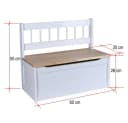 Home4Living Sitztruhe Kindersitztruhe Truhenbank weiß Spielzeugtruhe Sitzbank mit Stauraum und Deckelbremse Bild 3
