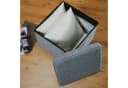 Home4Living Sitztruhe faltbar mit Stauraum grau/orange Bild 3