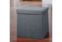 Home4Living Sitztruhe faltbar mit Stauraum grau/orange Bild 4