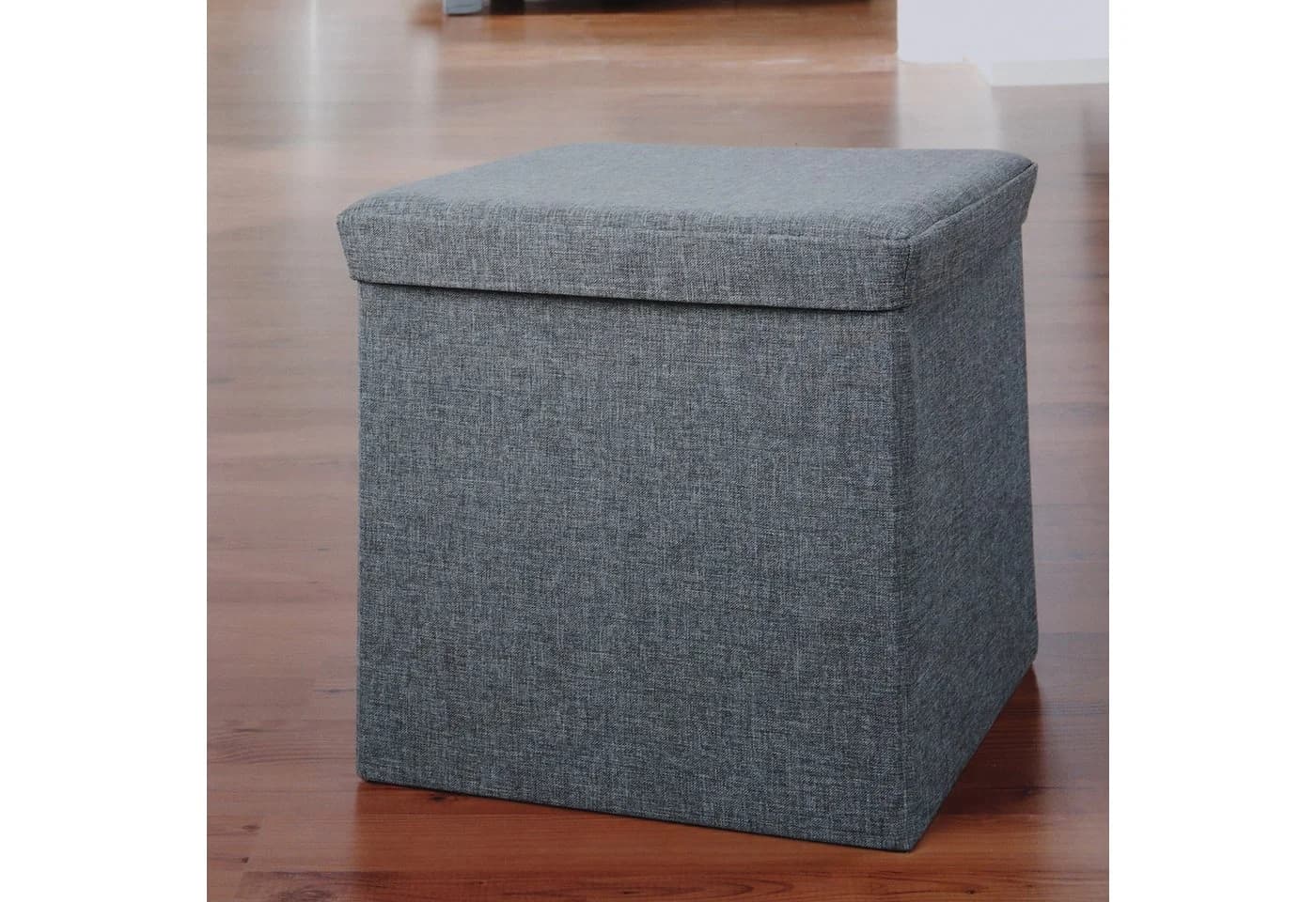Home4Living Sitztruhe faltbar mit Stauraum grau/orange - Bild 4