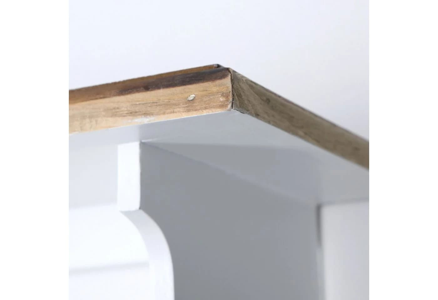 Home4Living Wandgarderobe Weiß Landhausstil mit 4 Haken und Ablage - Bild 5