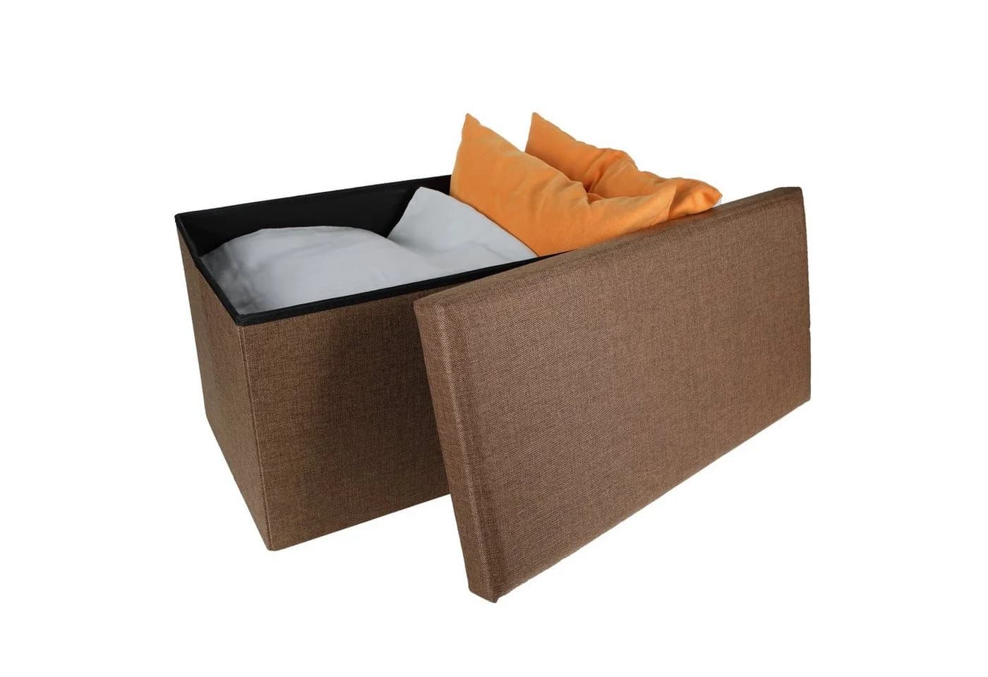 Home4Living Sitztruhe Aufbewahrungsbox Truhenbank Braun Faltbar