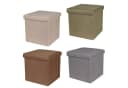 Home4Living Sitztruhe Sitzbox Sitzwürfel Sitzhocker Stoffbox Textilbox Hocker Grün Bild 4