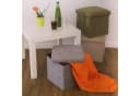 Home4Living Sitztruhe Sitzbox Sitzwürfel Sitzhocker Stoffbox Textilbox Hocker Grün Bild 5