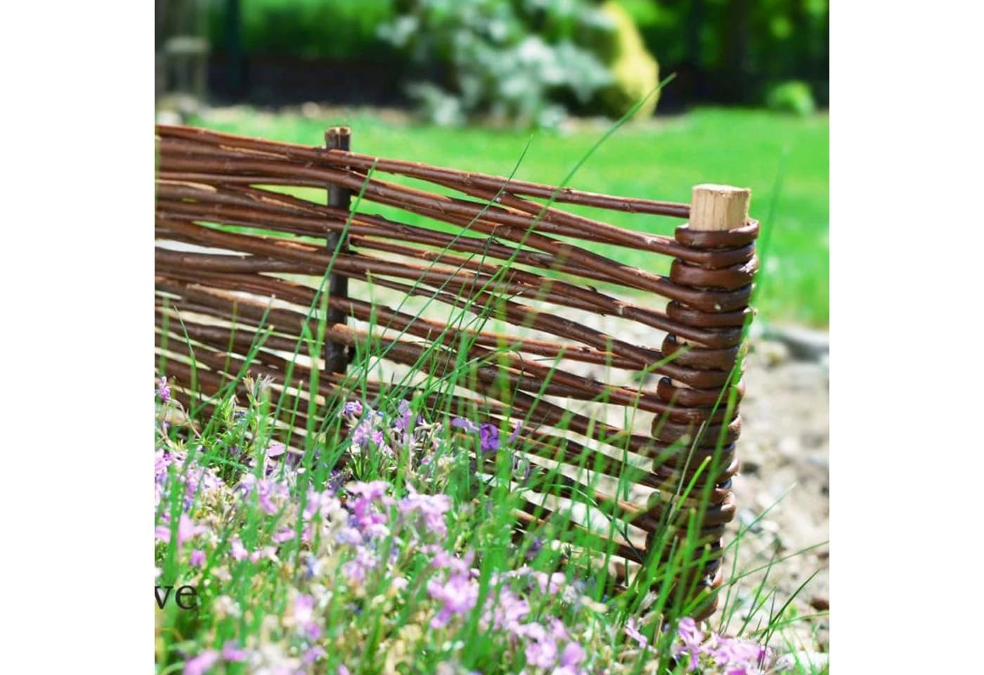 Home4Living Beetumrandung aus Weide 5er Set Steckzaun - Bild 5