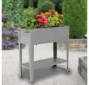 Home4Living Hochbeet Grau Metall mit Rollen Bild 1