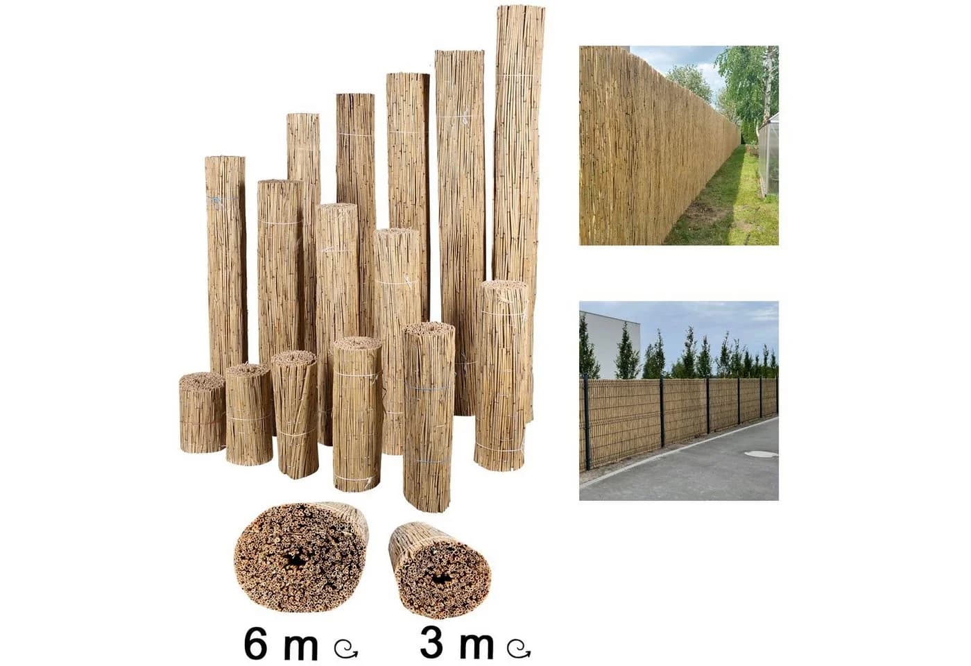 Home4Living Schilfmatten Sichtschutz Natur - Bild 4