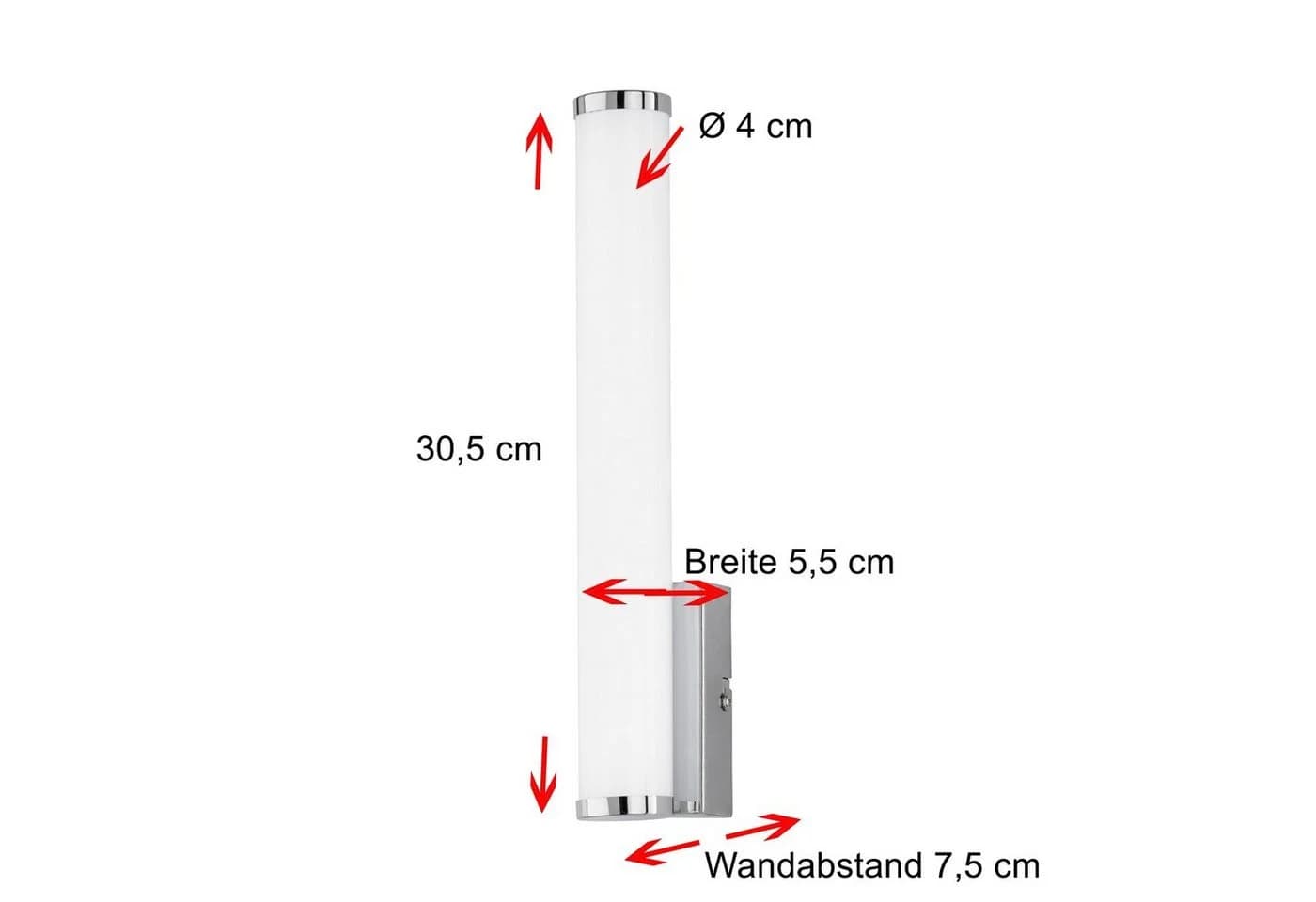 Home4Living Wandleuchte LED 1flg. 4,5W Chrom IP20 Innenleuchte 230V - Bild 4