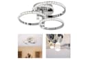 Home4Living LED Deckenleuchte 31W Modern Chrom Weiß Dimmbar Bild 2