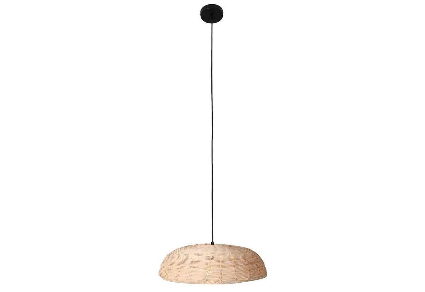 Home4Living Pendelleuchte Rattan E27 Ø 48cm Braun
