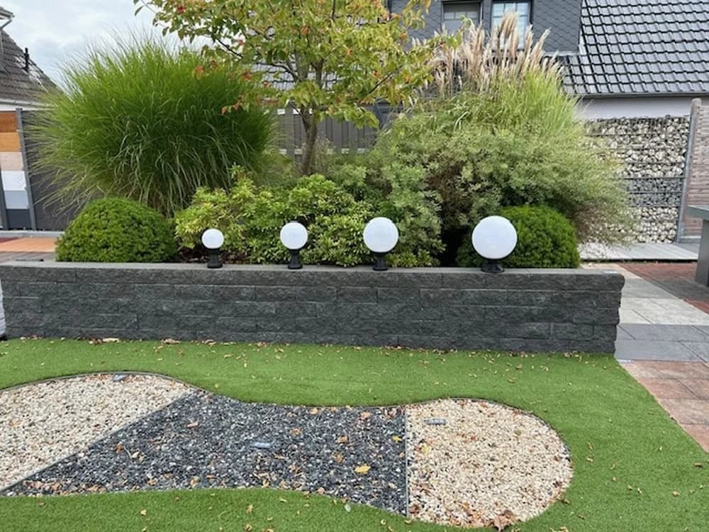 Home4Living Kugelleuchte Außenleuchte Weiß Schwarz E27 Gartenleuchte - Bild 5