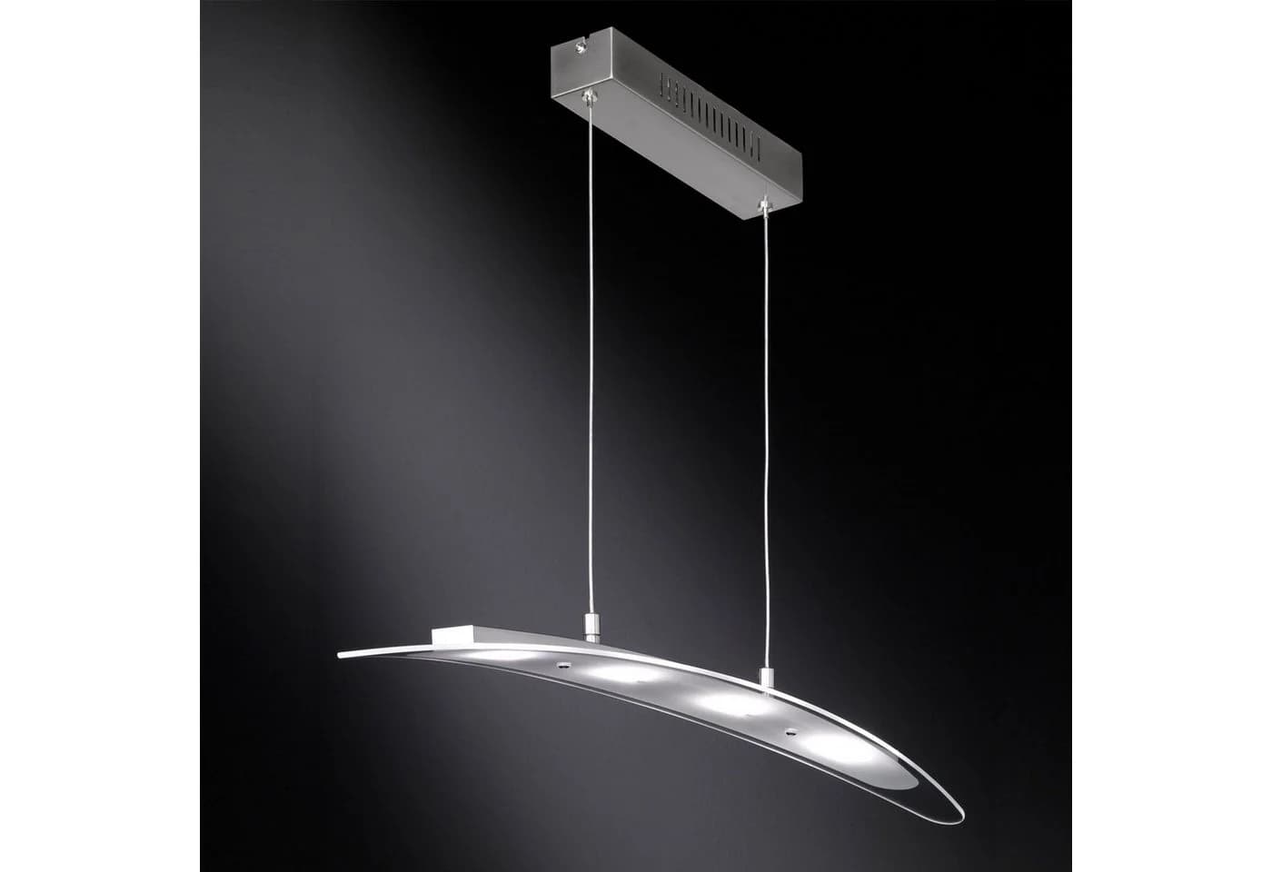 Home4Living Pendelleuchte DIJON 4-flammig LED Nickel-Matt