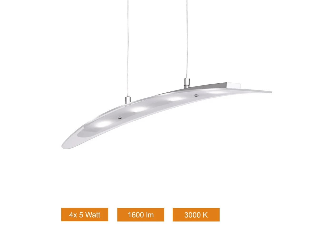 Home4Living Pendelleuchte DIJON 4-flammig LED Nickel-Matt - Bild 5