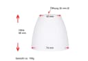 Home4Living Lampenglas Ersatzglas Leuchtenglas Weiß Satiniert Ø 74mm Bild 1