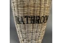 Home4Living Toilettenpapierhalter aus Rattan mit Schriftzug Bild 1
