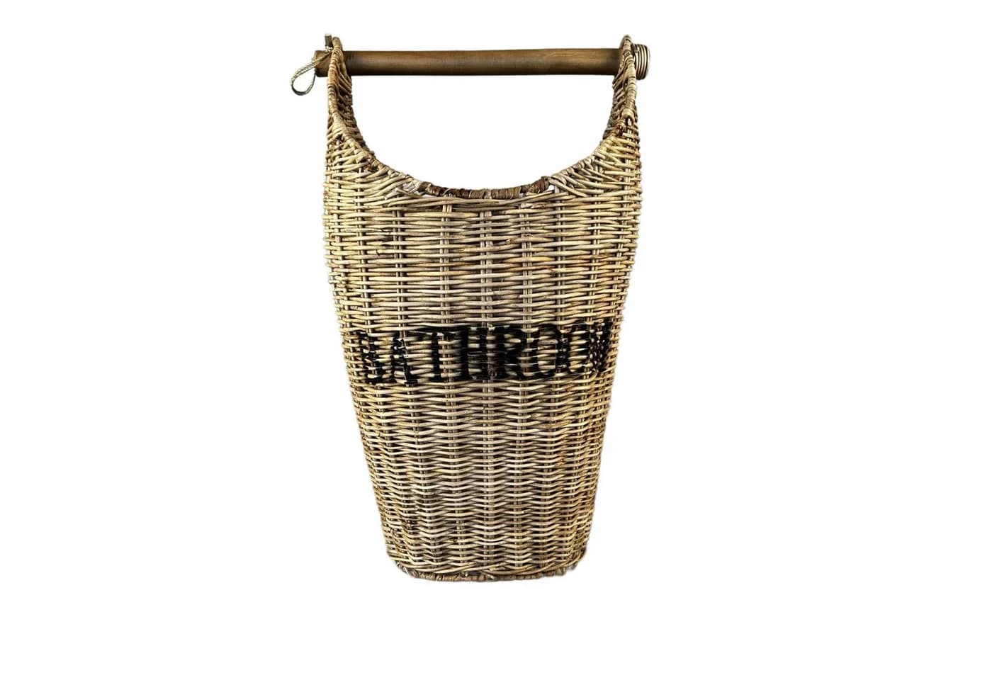 Home4Living Toilettenpapierhalter aus Rattan mit Schriftzug - Bild 2