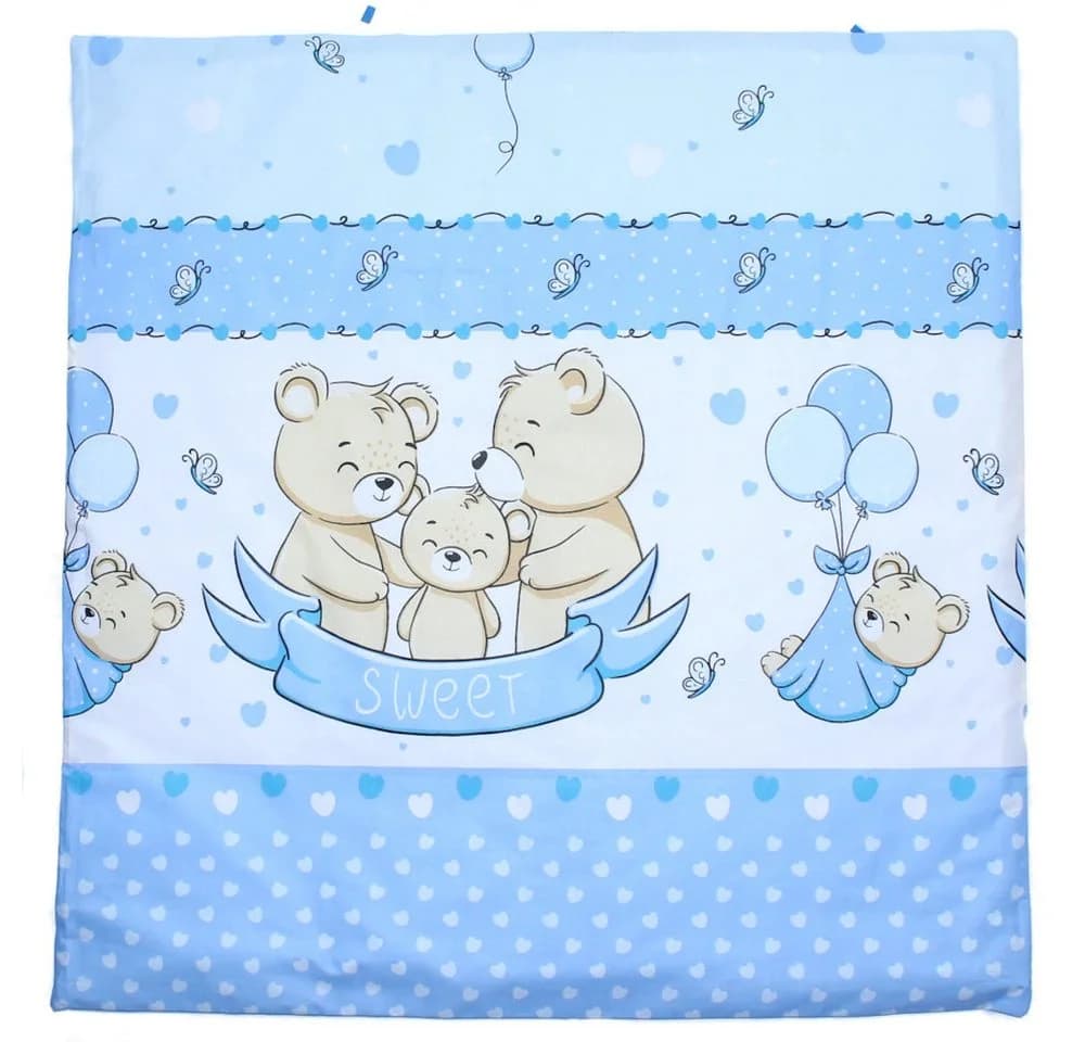 Primawela Kissenbezug Baby 80x80 cm Baumwolle Blau