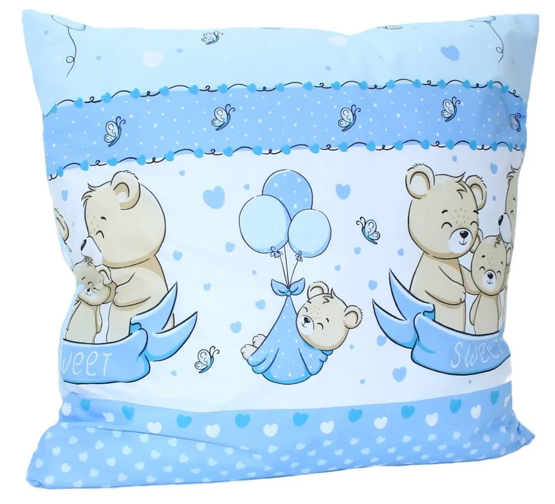 Primawela Kissenbezug Baby 80x80 cm Baumwolle Blau - Bild 2