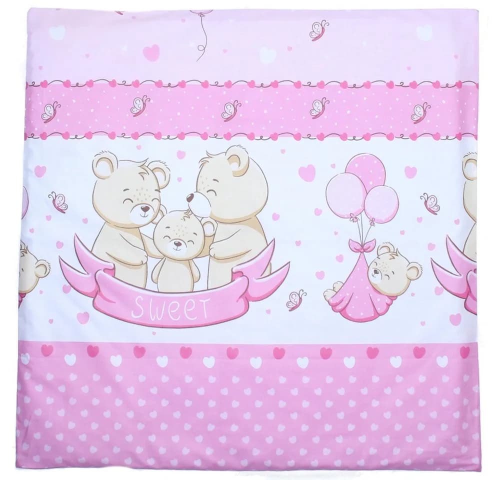 Primawela Kissenbezug Rosa 80x80 cm Baumwolle Baby Kinder