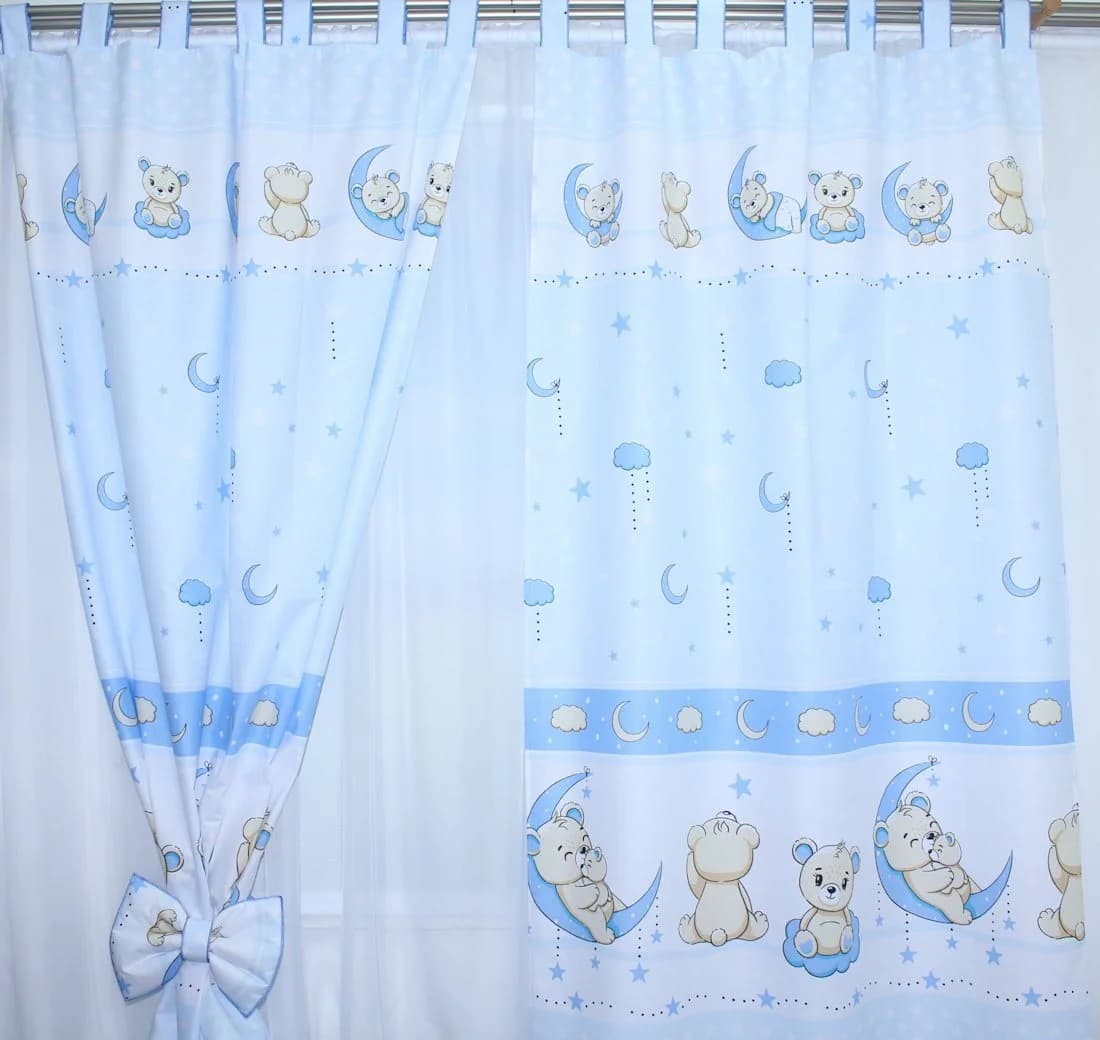 Primawela Vorhang mit Schlaufen Kinderzimmer Gardine Blau - Bild 2