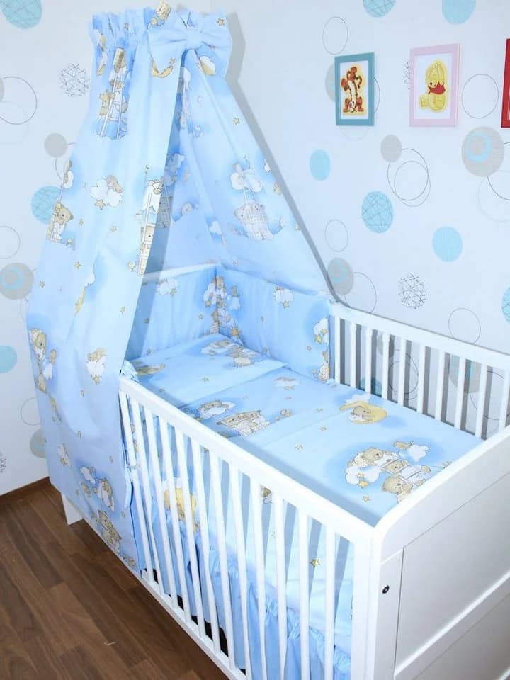 Primawela Babybettwäsche 6-teiliges Set mit Himmel Blau - Bild 2