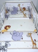 Primawela Babybettwäsche Set 6-tlg. Safari Beige mit Himmel & Nestchen Bild 3