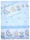 Primawela Babybettwäsche 6-teiliges Set mit Vollstoff Himmel blau Bild 4