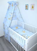Primawela Babybettwäsche Set 7-teilig mit Himmel Blau Baumwolle Bild 2