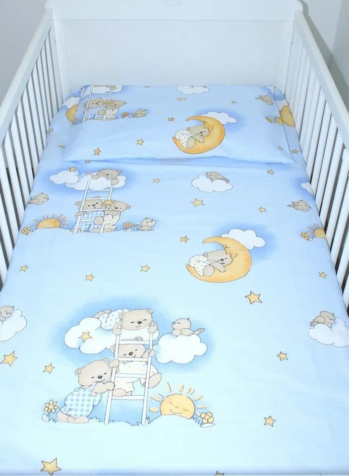 Primawela Babybettwäsche 2-teilig 100% Baumwolle Blau - Bild 4